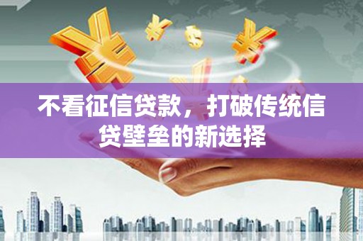 卓兰不看征信贷款，打破传统信贷壁垒的新选择