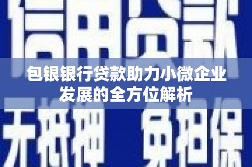 卓兰包银银行贷款助力小微企业发展的全方位解析
