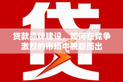 卓兰贷款品牌建设，如何在竞争激烈的市场中脱颖而出
