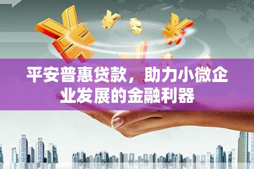 卓兰平安普惠贷款，助力小微企业发展的金融利器