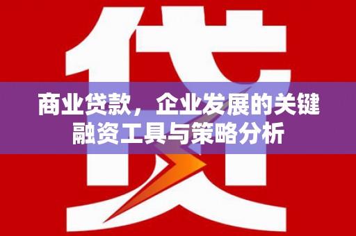 卓兰商业贷款，企业发展的关键融资工具与策略分析