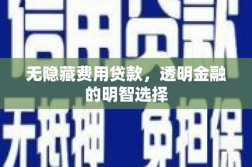 卓兰无隐藏费用贷款，透明金融的明智选择